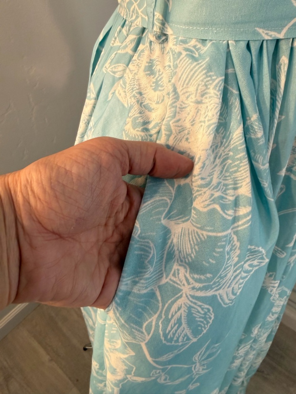 Blue Floral Maxi Dress #164 - Picture 7 of 9